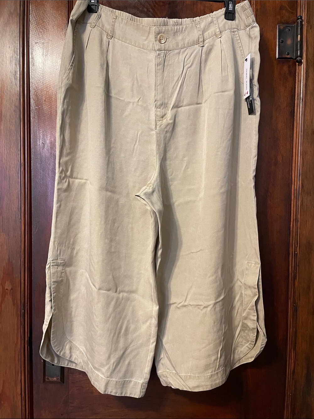 Tribal Jeans Beige Casual Relaxed Capris